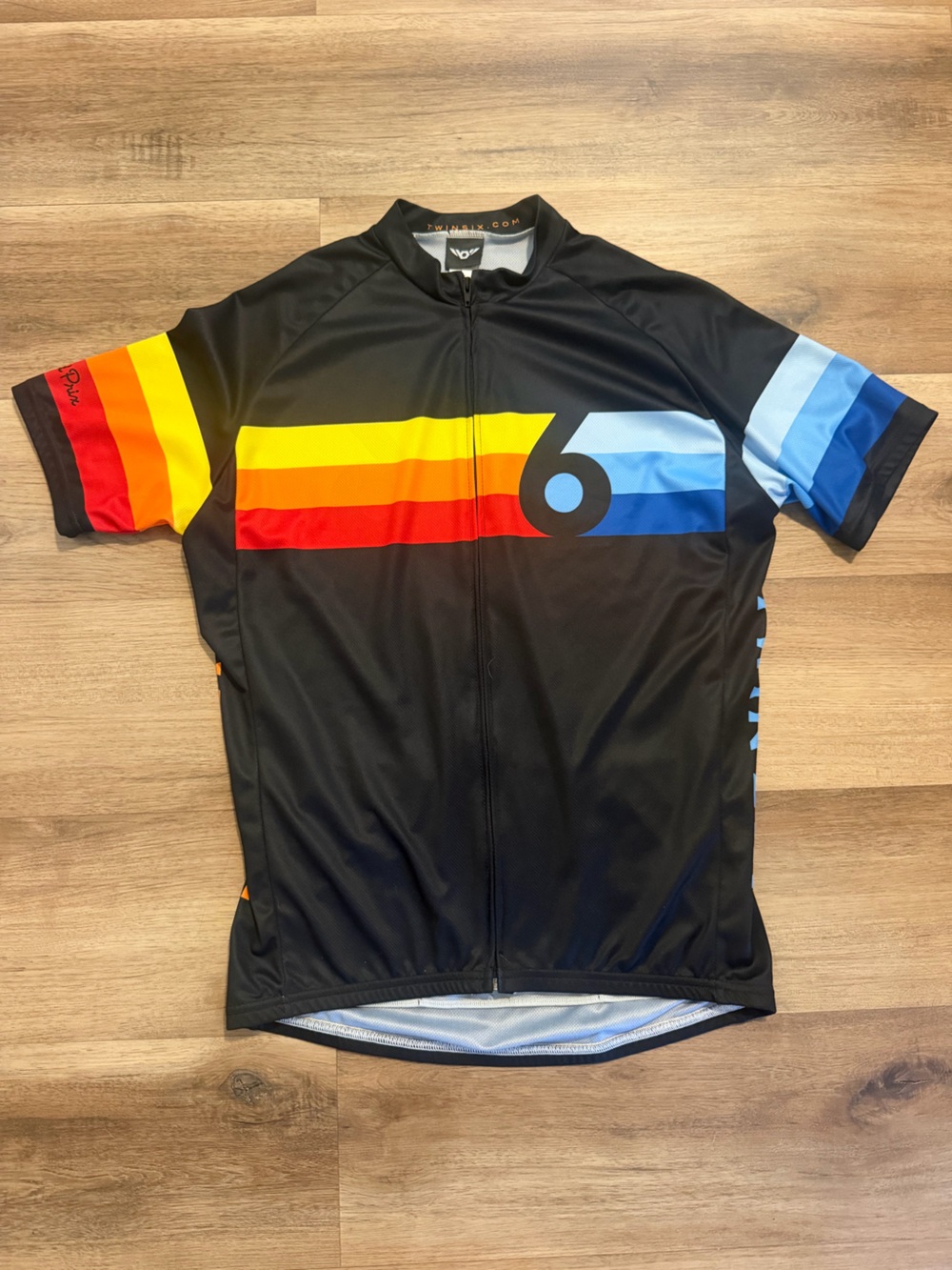 Twin Six Grand Prix Cycling Jersey Brown White Mens XL Short Sleeve